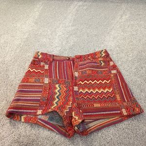 Cider Boho Geometric Shorts